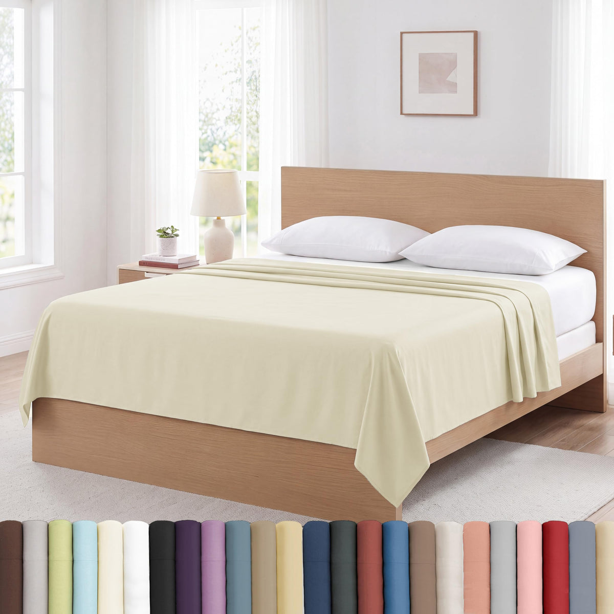 XL Oversized King Flat Sheet Only 132x110 California King Flat Sheet White