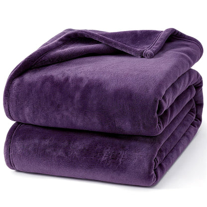 Hansleep Twin Grey Fleece Blanket, Soft Flannel Bed Blanket