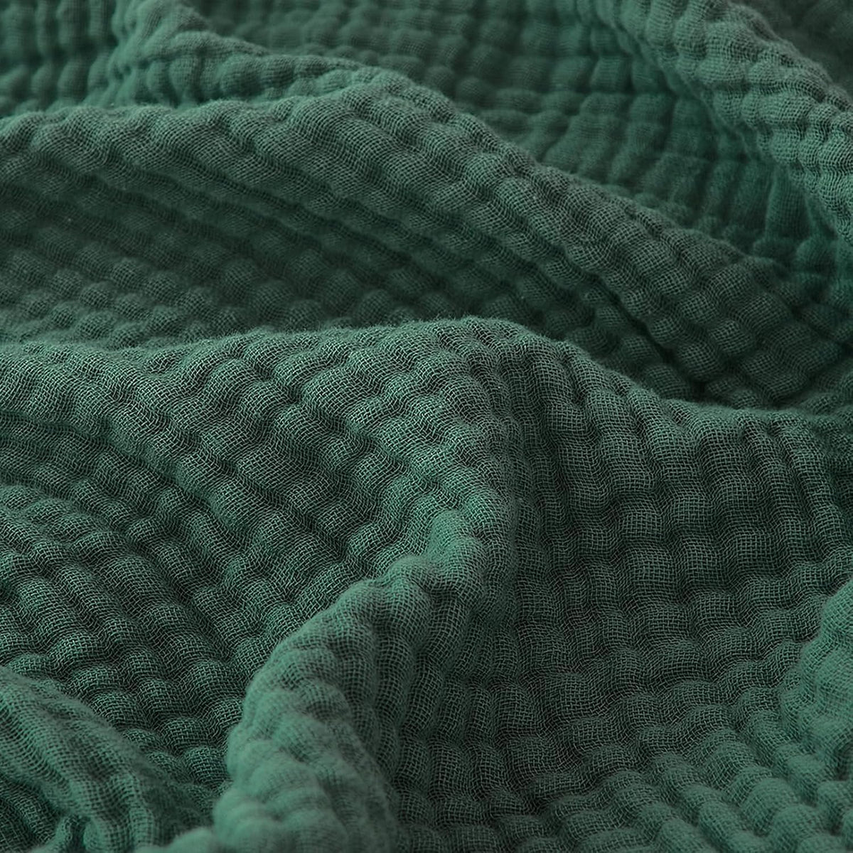 EMME Muslin Throw Blanket for Adults 100% Cotton Blankets for Couch Breathable Gauze All Season Soft and Lightweight Pre-Washed (Teal, 50"x71")
