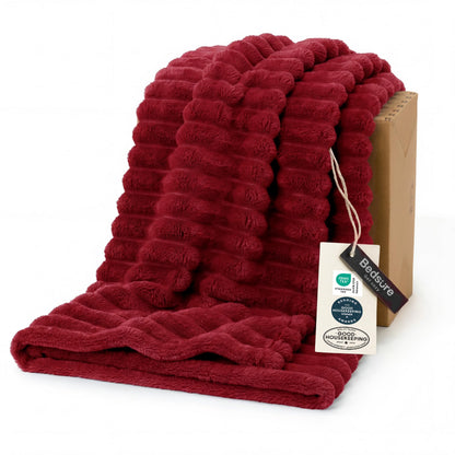 Bedsure Soft Queen Size Blanket for Bed Beige 90"x90"