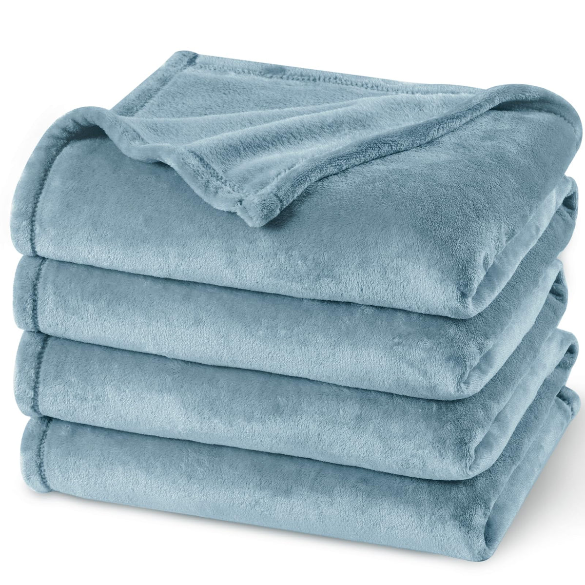 PHF Fleece Blanket King Size 108x90-300GSM Lightweight Airy Warmth, Khaki