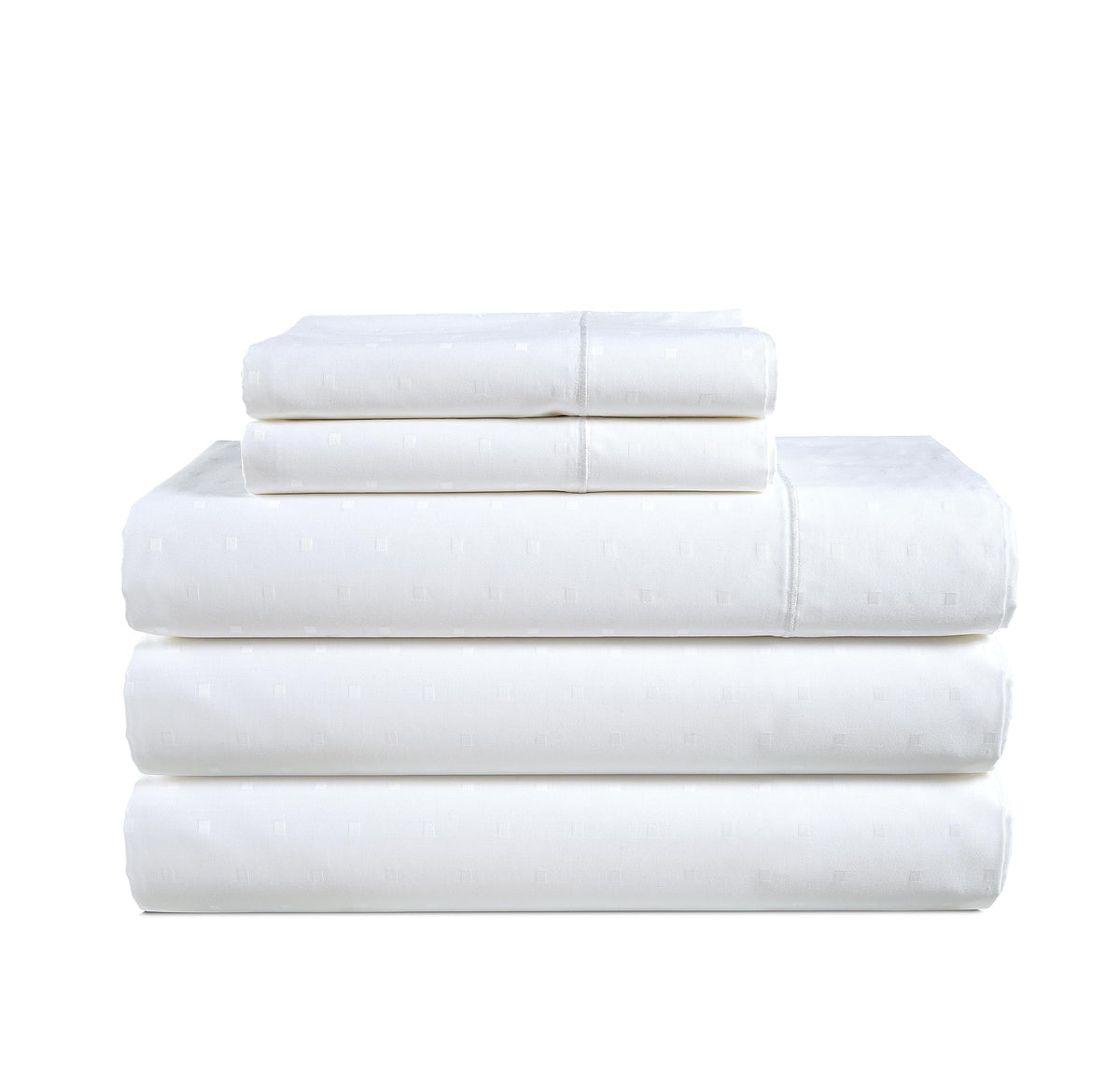 LANE LINEN 100% Egyptian Cotton Sheets King Size Silky Sateen Weave - White