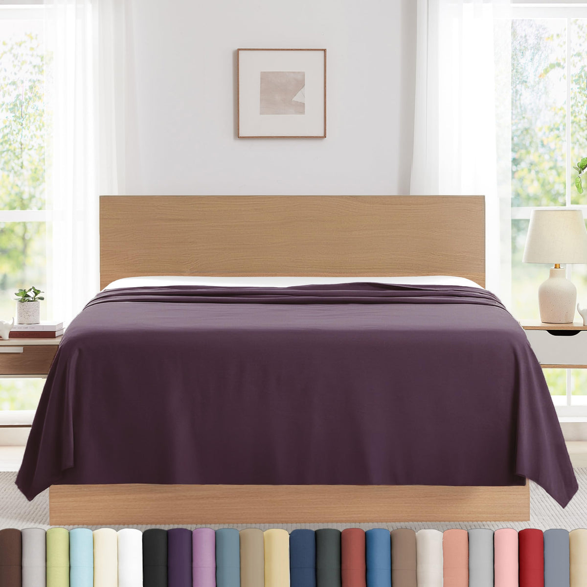 XL Oversized King Flat Sheet Only 132x110 California King Flat Sheet White