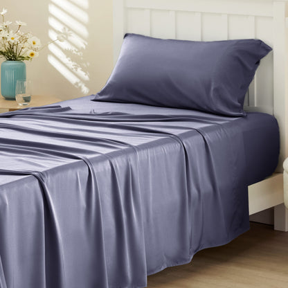 Bedsure PureWoven 100% Rayon Derived from Bamboo, Queen Sheets, 4 Pieces