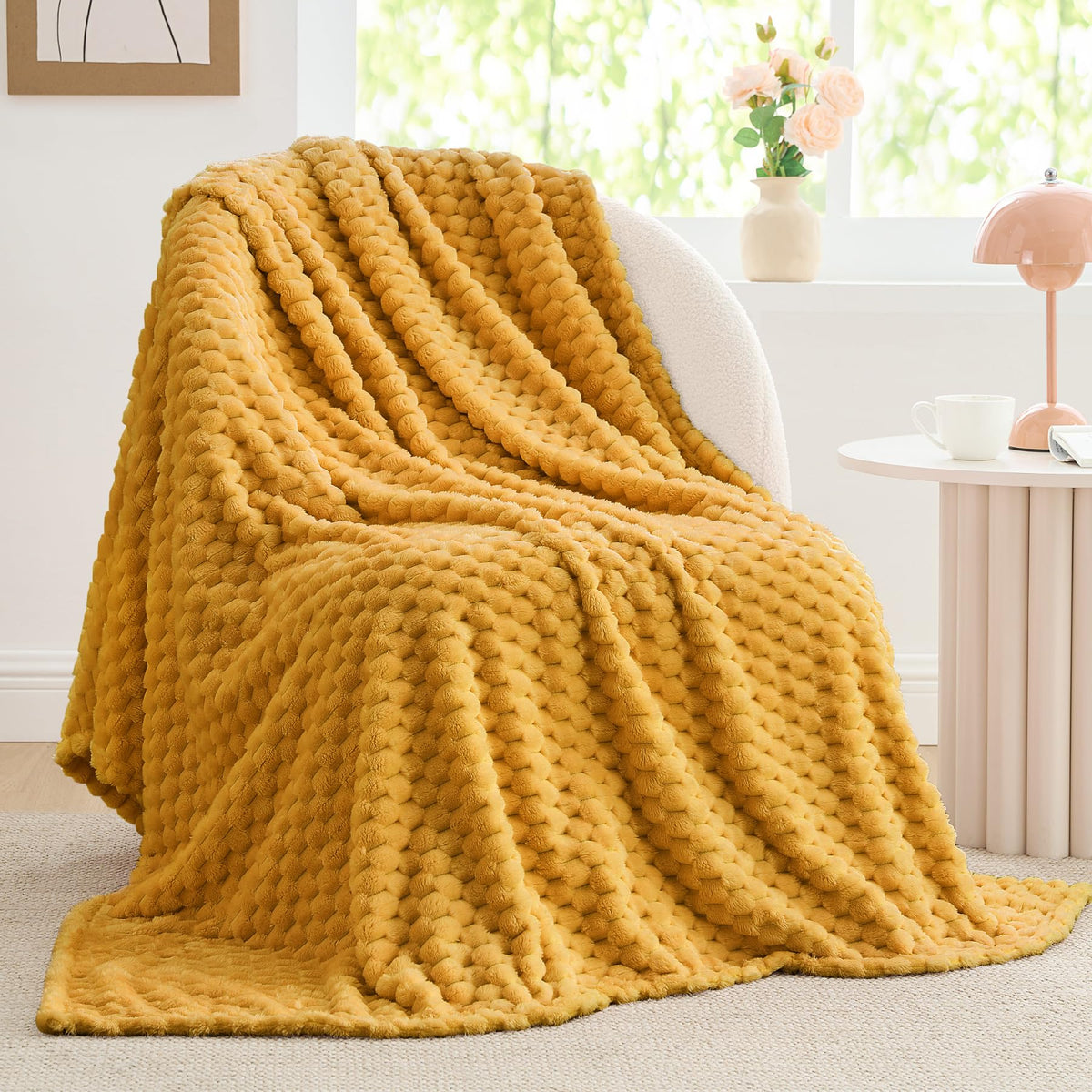 BEDELITE Pink Throw Blanket for Couch, Soft Cozy Gifts for Women, 50 * 60