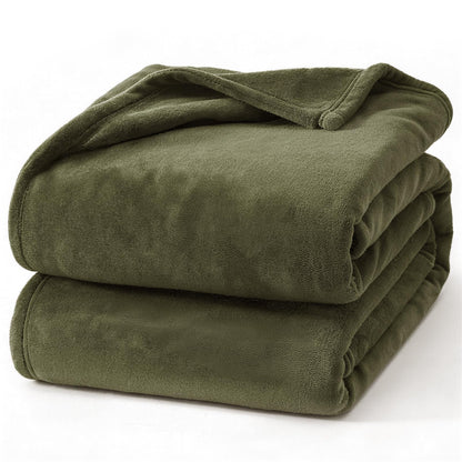 Hansleep Twin Grey Fleece Blanket, Soft Flannel Bed Blanket