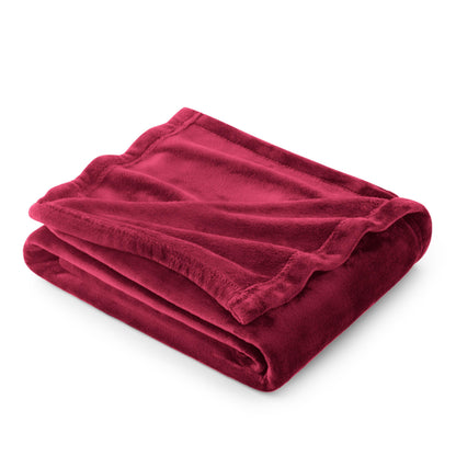 Bedsure Soft Cozy Warm Fleece Bed Blanket Queen Size Navy 90"x90"