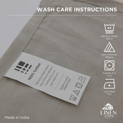 Linen Home Queen Size Flat Sheet Only 100% Cotton Percale, White