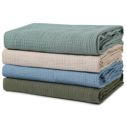 GLLQUEN BABY Muslin Swaddle Blankets for Newborn Boys, Large 40''x38''