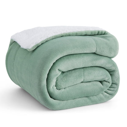 Bedsure GentleSoft Sherpa Fleece Queen Blankets for Bed, Non-Heated, Thick and Warm Throw for Women and Men, Soft Fuzzy Plush Comfort Queen Blanket for Winter, Grey, 90x90 Inches
