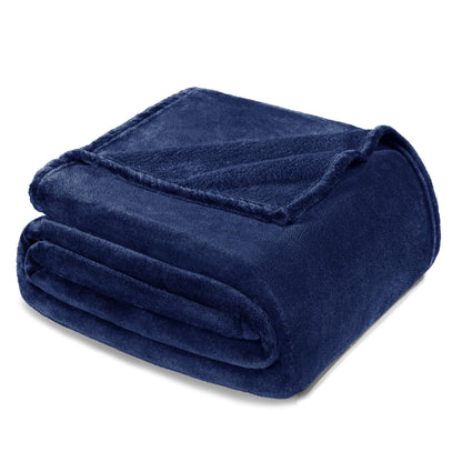 Exclusivo Mezcla Soft Large Fleece Throw Blanket for Couch, Forest Green