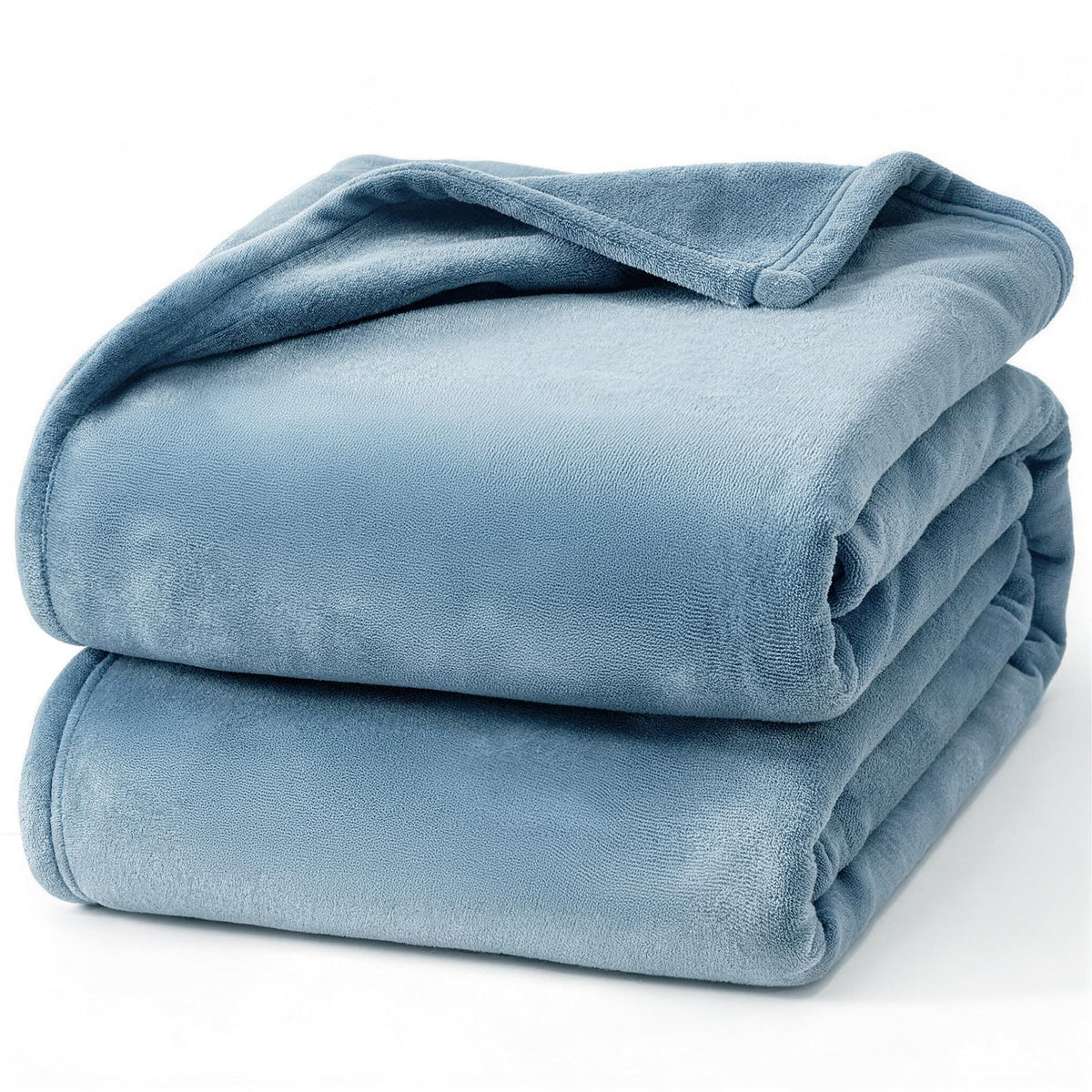 Hansleep Twin Grey Fleece Blanket, Soft Flannel Bed Blanket