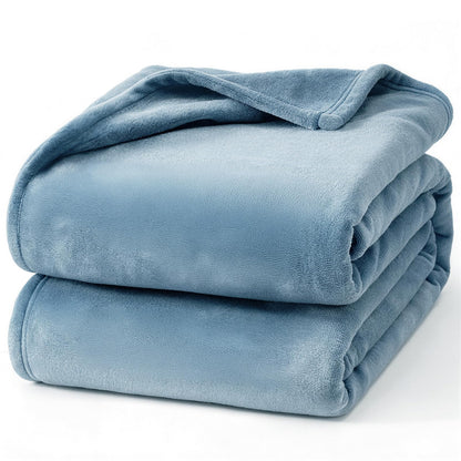 Hansleep Twin Grey Fleece Blanket, Soft Flannel Bed Blanket