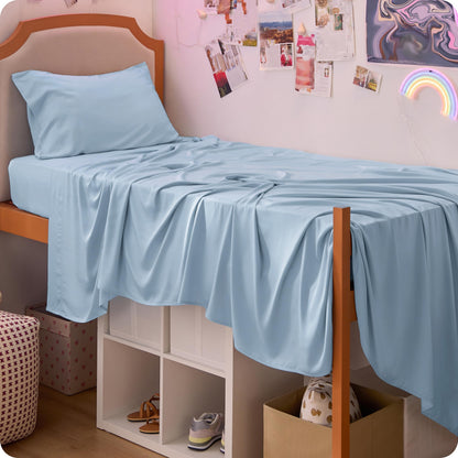 Bedsure PureWoven 100% Rayon Derived from Bamboo, Queen Sheets, 4 Pieces