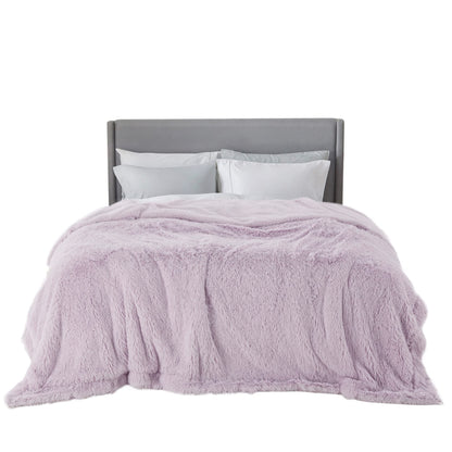 Bedsure Faux Fur Fluffy Fleece Sherpa Blanket Couch Throw Grey 50"x60"