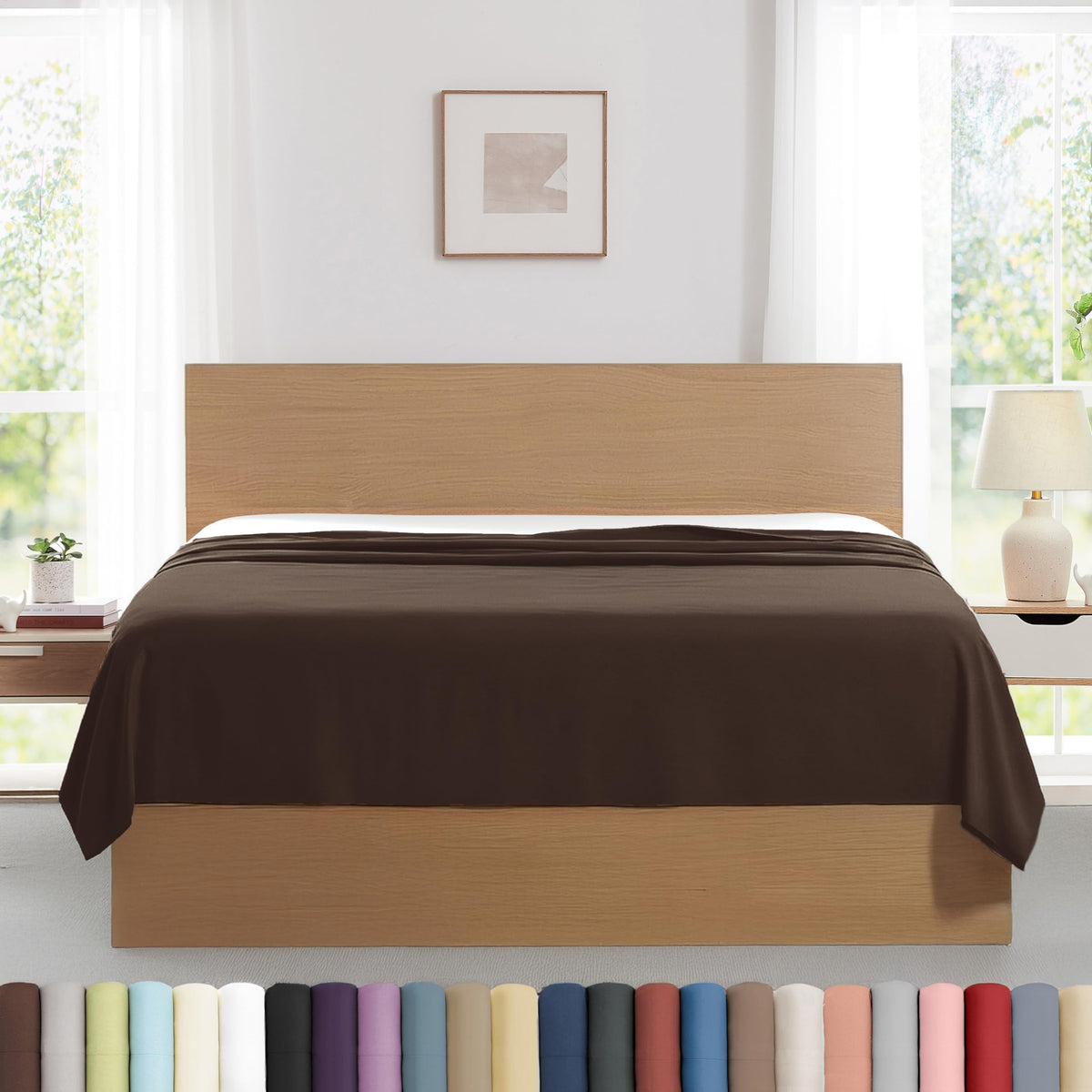 XL Oversized King Flat Sheet Only 132x110 California King Flat Sheet White