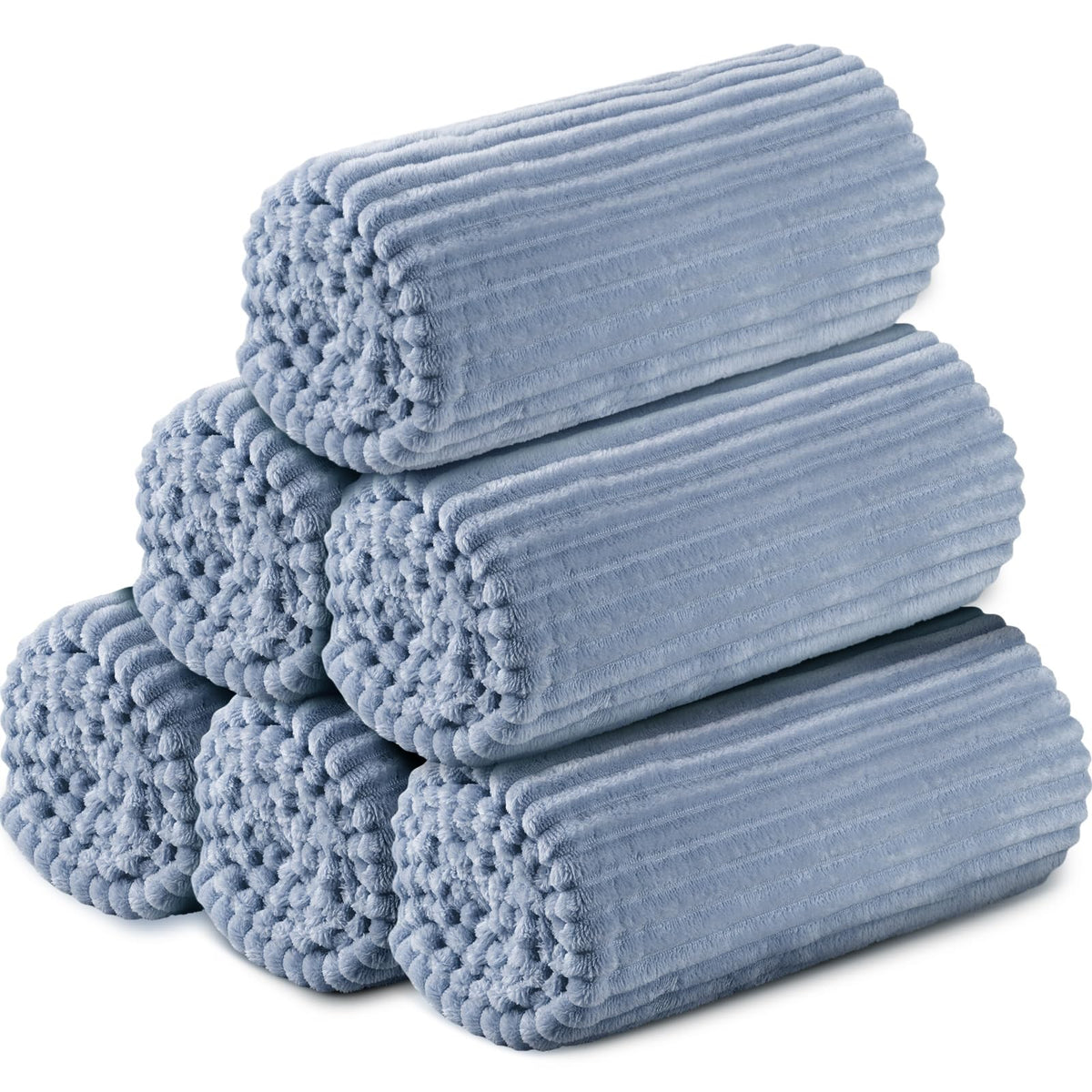 Buryeah 12 Pcs Flannel Blankets Bulk,Fall Outdoor Wedding, Multicolor