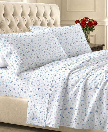 California Design Den Soft 100% Cotton Sateen Queen Bed Sheets Set, White