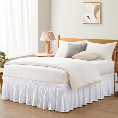 Entisn Black Wrap Around Bed Skirt, Twin Twin XL 18-Inch Brushed Drop