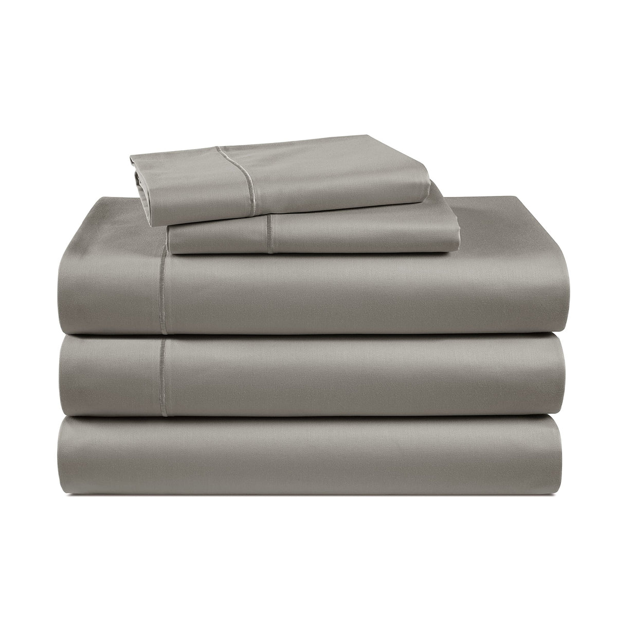 LANE LINEN 100% Egyptian Cotton Sheets King Size Silky Sateen Weave - White