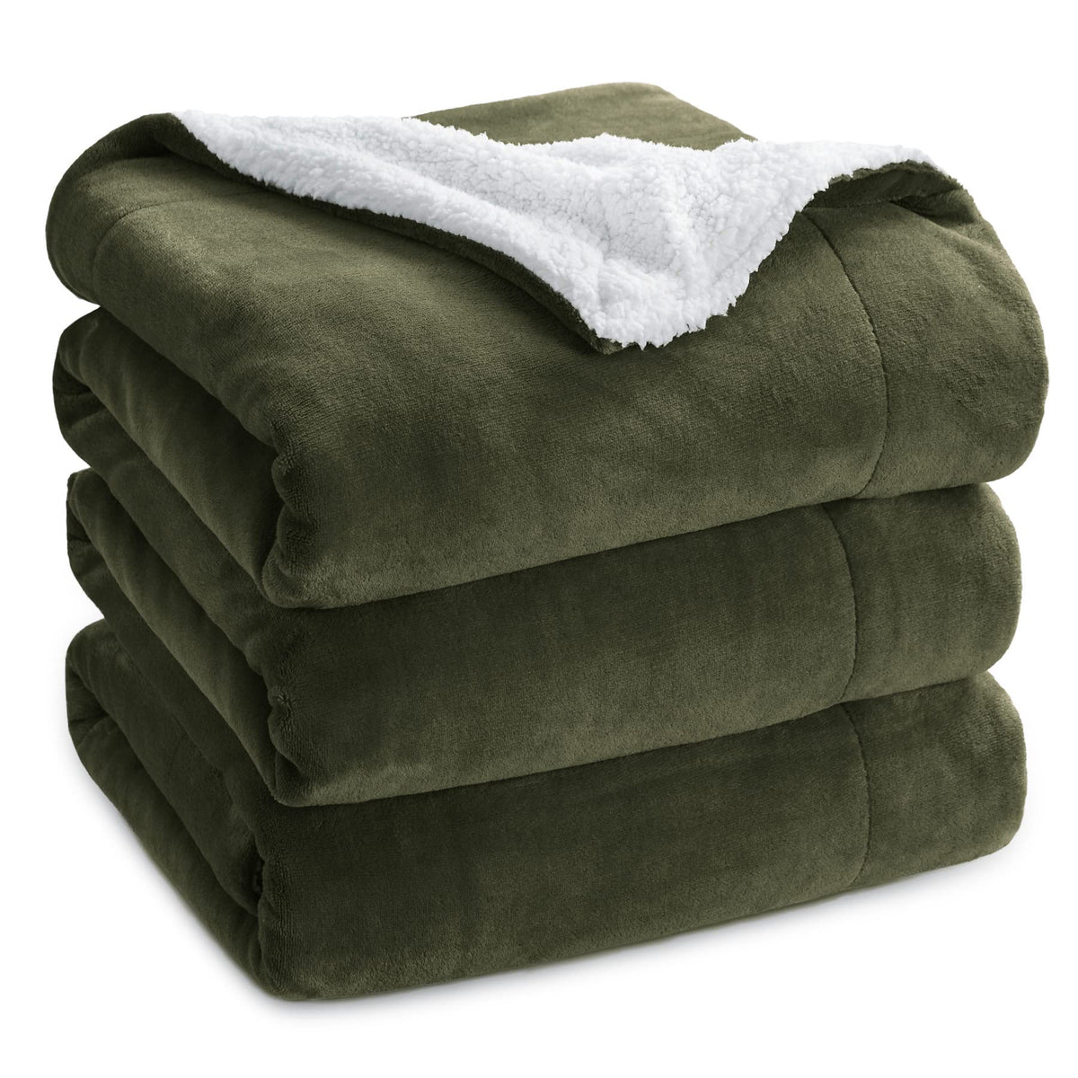 Bedsure GentleSoft Sherpa Fleece Queen Blankets for Bed, Non-Heated, Thick and Warm Throw for Women and Men, Soft Fuzzy Plush Comfort Queen Blanket for Winter, Grey, 90x90 Inches