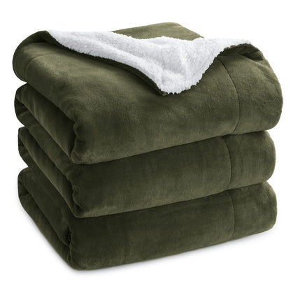 Bedsure GentleSoft Sherpa Fleece Throw Blanket for Couch, Non-Heated, Thick & Warm Cozy Comfort Blanket for Winter Fall, Soft Fuzzy Plush Throw Gifts for Women and Men, Grey, 50x60 Inches
