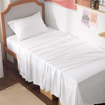 Bedsure PureWoven 100% Rayon Derived from Bamboo, Queen Sheets, 4 Pieces