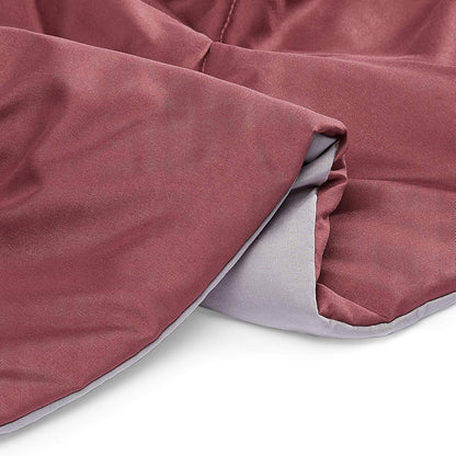 Amazon Basics Reversible Lightweight Microfiber All Season Comforter Blanket, Twin/Twin XL, Burgundy/Grey