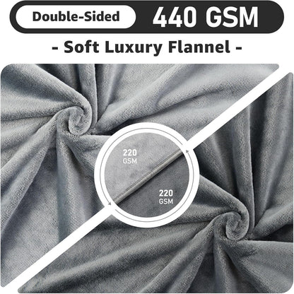 LOOBANI Waterproof Blanket for Bed, Soft Flannel Twin Bed Blanket 60" x 80"