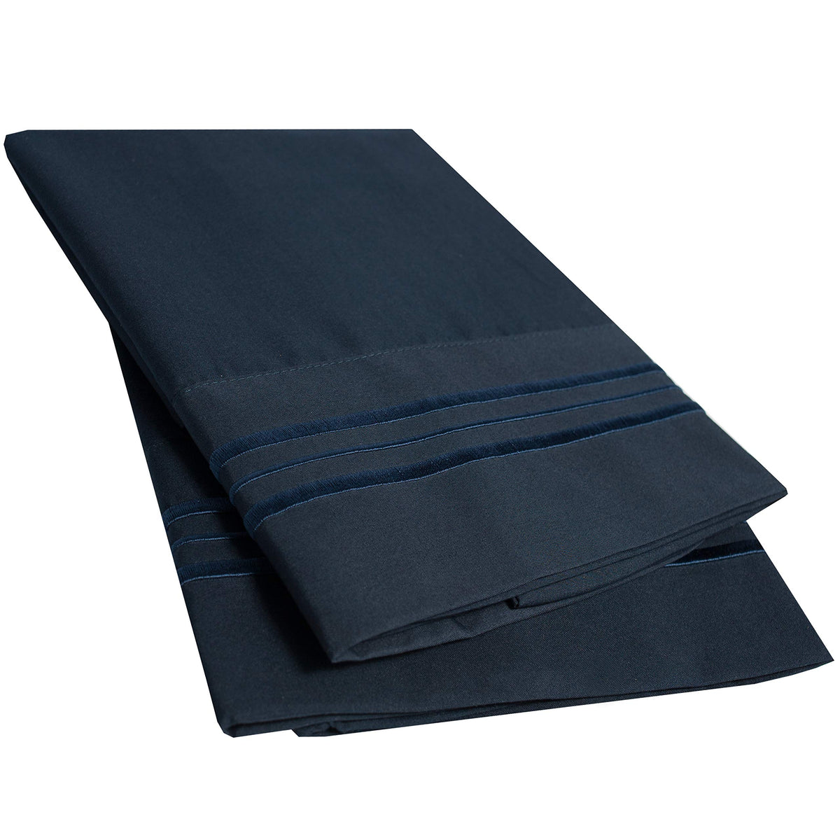 King Size Flat Sheet Only - Ultra Soft & Breathable Brushed Microfiber Top Sheet Only for King Size Beds, Denim Blue