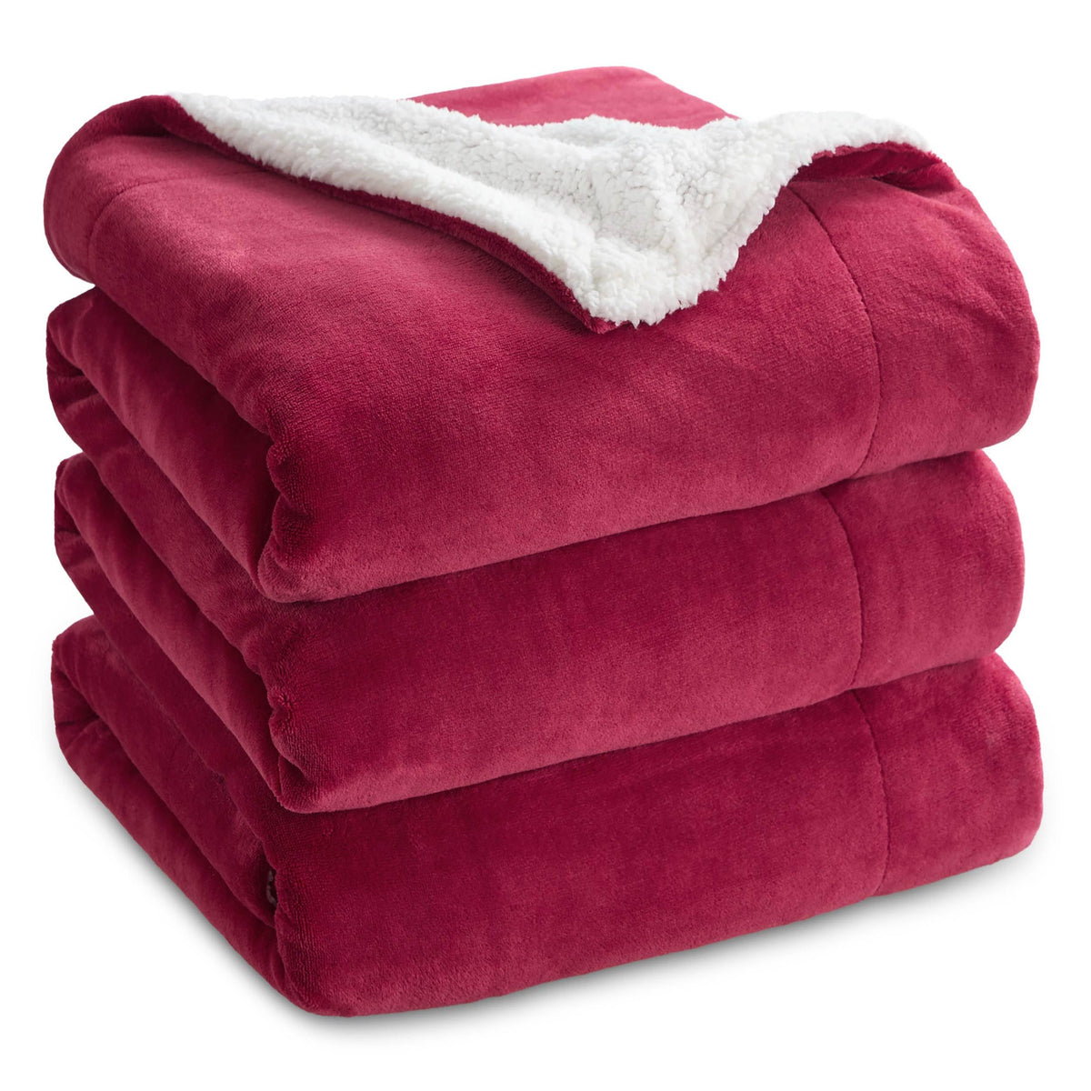 Bedsure GentleSoft Sherpa Fleece Queen Blankets for Bed, Non-Heated, Thick and Warm Throw for Women and Men, Soft Fuzzy Plush Comfort Queen Blanket for Winter, Grey, 90x90 Inches