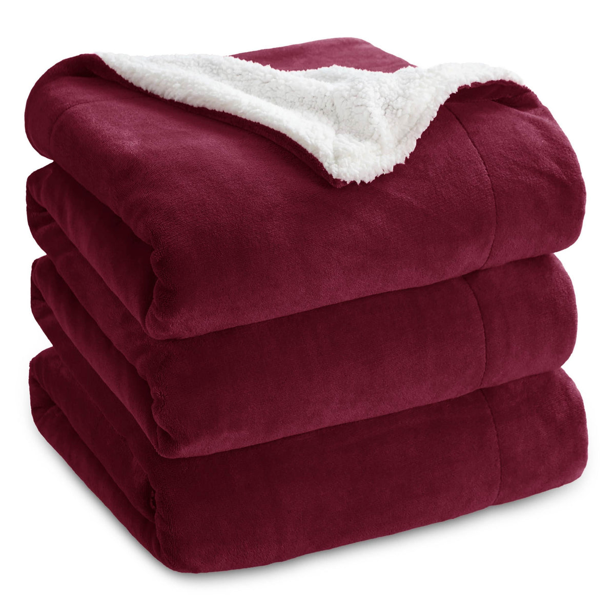 Bedsure GentleSoft Sherpa Fleece Queen Blankets for Bed, Non-Heated, Thick and Warm Throw for Women and Men, Soft Fuzzy Plush Comfort Queen Blanket for Winter, Grey, 90x90 Inches