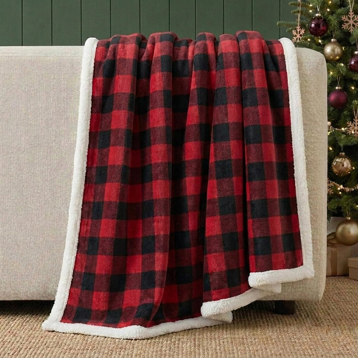 Eddie Bauer - Sherpa Reverse Throw Blanket for Bed or Couch, 50 x 60