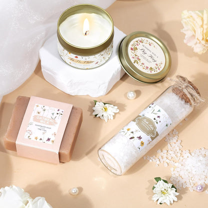 Birthday Gifts for Women, Get Well Soon Self Care Package Box, Sending Hug Baskets Thinking of You Inspirational Gift for New Mom Best Friend Birthday (Ivory)