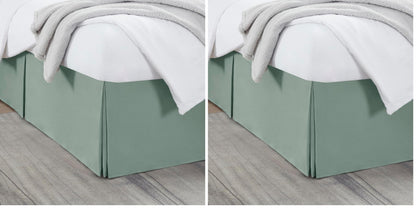 Nestl Linen Bed Skirt Queen Size - Queen Bed Skirt 14 Inch Drop - Brushed Microfiber Bed Skirts - Hotel Quality Pleated Bed Skirt - Shrinkage & Fade Resistant