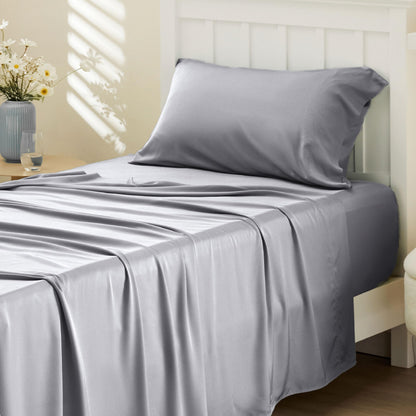 Bedsure PureWoven 100% Rayon Derived from Bamboo, Queen Sheets, 4 Pieces