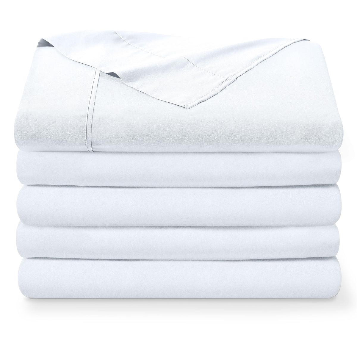 Bare Home Flat Top Sheet 1800 Ultra-Soft (Twin/Twin XL, White)
