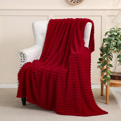 Sage Green Fleece Throw Blanket 50”×60” for Couch Sofa Livingroom