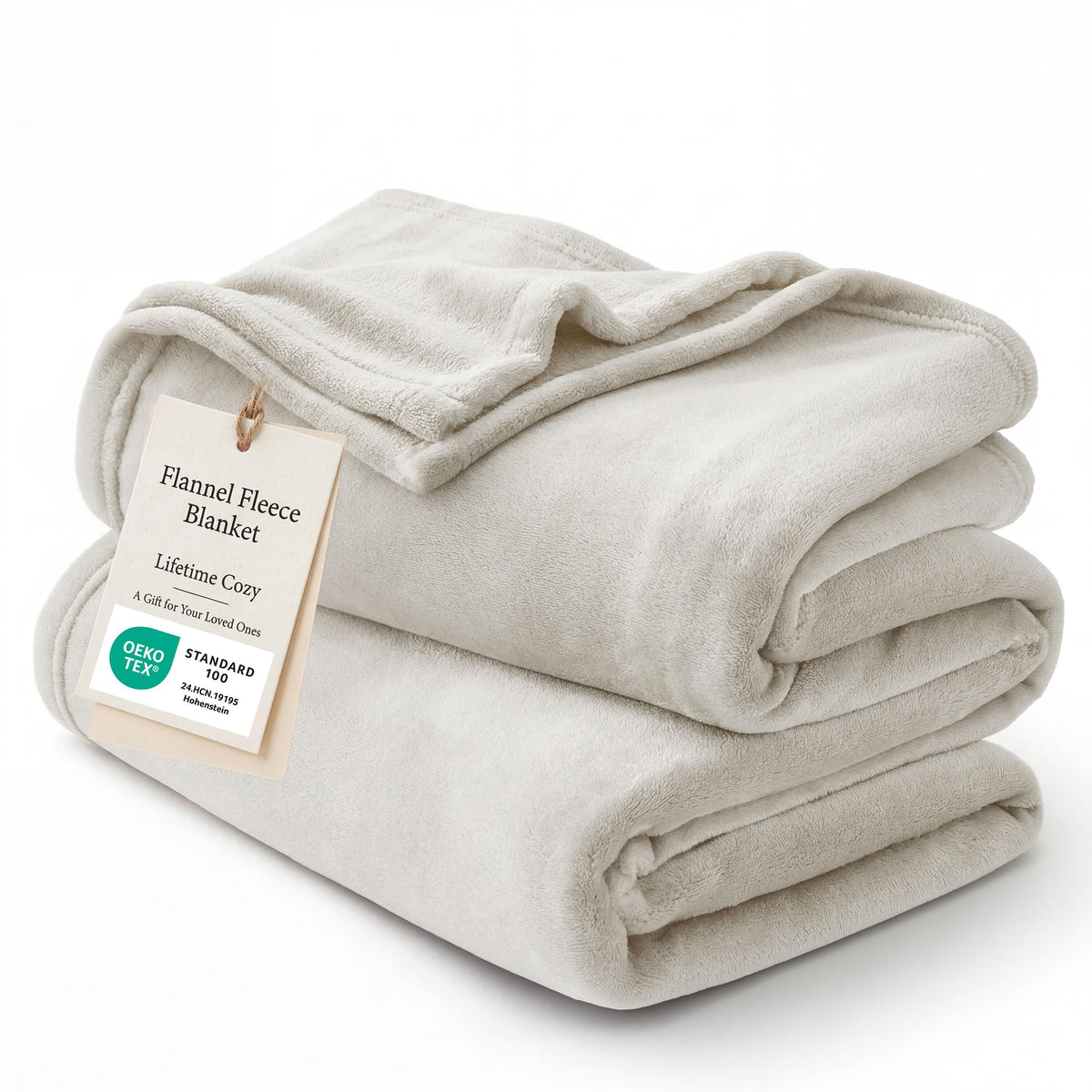 Bedsure GentleSoft Fleece Blankets Queen Size Cream - Birthday Gifts for Women Bed Blanket Soft Lightweight Plush Fuzzy Cozy Luxury Microfiber, Home Room Decor Gifts, 90x90 inches