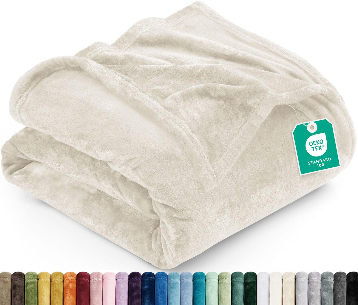 Utopia Bedding Ultra Soft Fleece Bed Blanket Twin Size Grey (60x80 Inches)