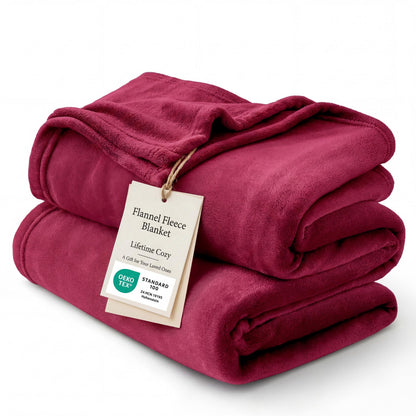 Bedsure Soft Cozy Warm Fleece Bed Blanket Queen Size Navy 90"x90"