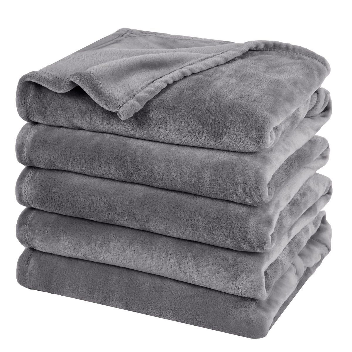 PHF Fleece Blanket King Size 108x90-300GSM Lightweight Airy Warmth, Khaki