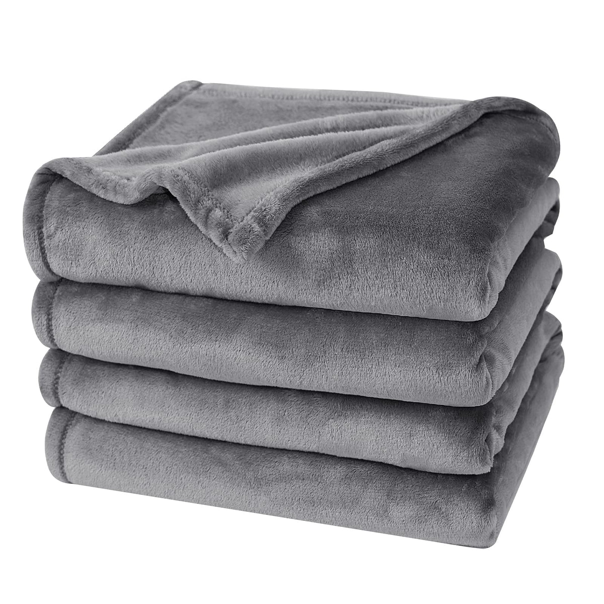 PHF Fleece Blanket King Size 108x90-300GSM Lightweight Airy Warmth, Khaki