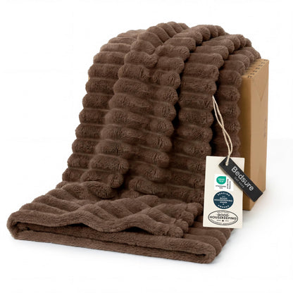 Bedsure Soft King Size Blankets for Bed Beige 108"x90"