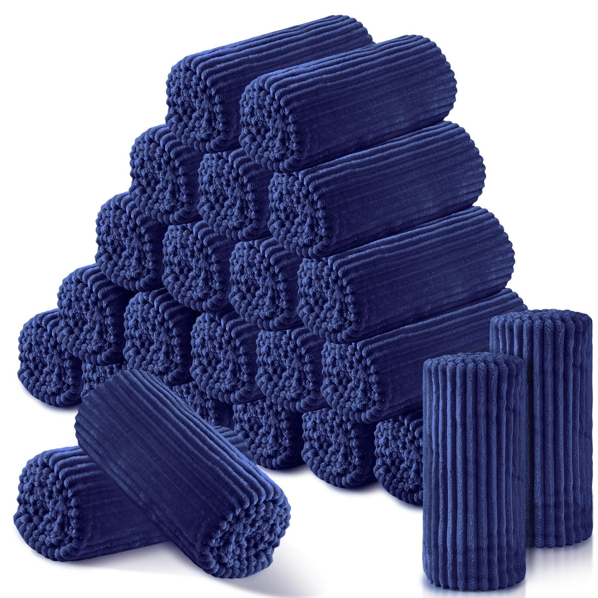 Buryeah 12 Pcs Flannel Blankets Bulk,Fall Outdoor Wedding, Multicolor