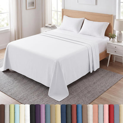 XL Oversized King Flat Sheet Only 132x110 California King Flat Sheet White