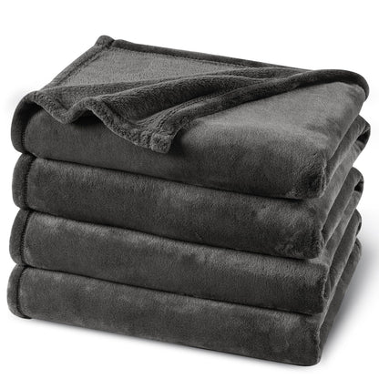 PHF Fleece Blanket King Size 108x90-300GSM Lightweight Airy Warmth, Khaki