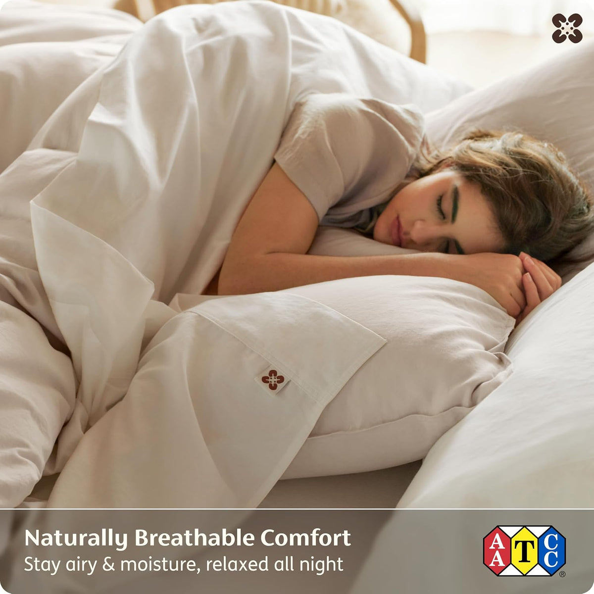 Bedsure PureWoven 100% GOTS Certified Organic Cotton Sheets, Queen Size