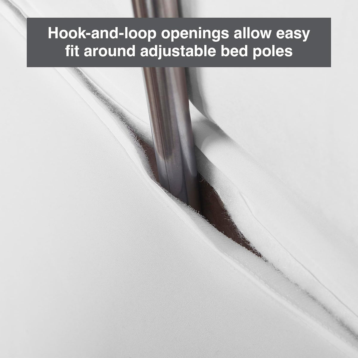 Bed Maker’s Never Lift Your Mattress Bed Skirt for Adjustable Beds, Split Corners, 15 Inch Drop Length, King, White