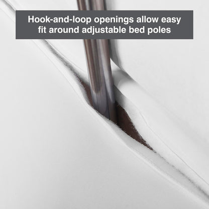 Bed Maker’s Never Lift Your Mattress Bed Skirt for Adjustable Beds, Split Corners, 15 Inch Drop Length, King, White